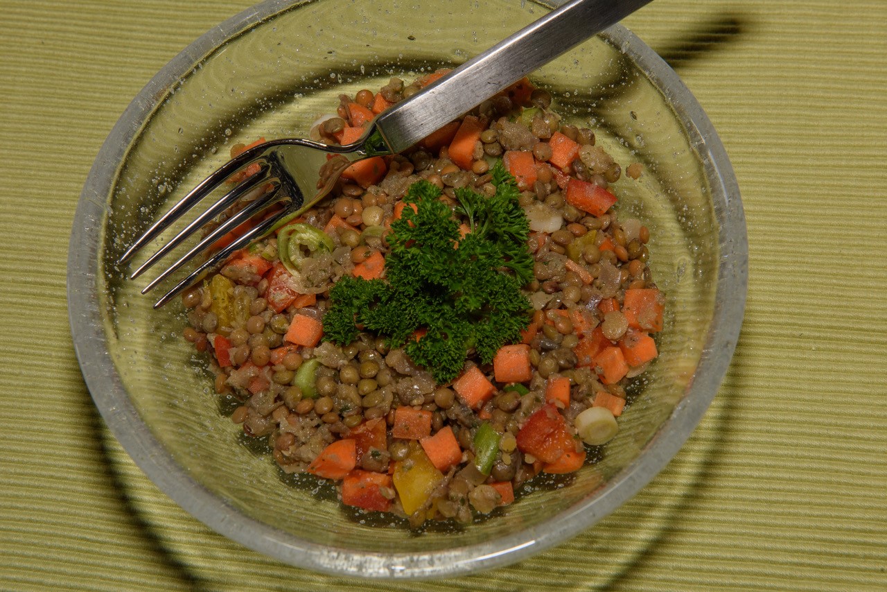 Möhren-Linsensalat (vegan) - Veggie Table